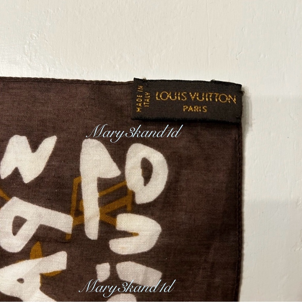 Louis Vuitton Stephen Sprouse Graffiti bandanna - RARE white graffiti writing - Picture 11 of 13